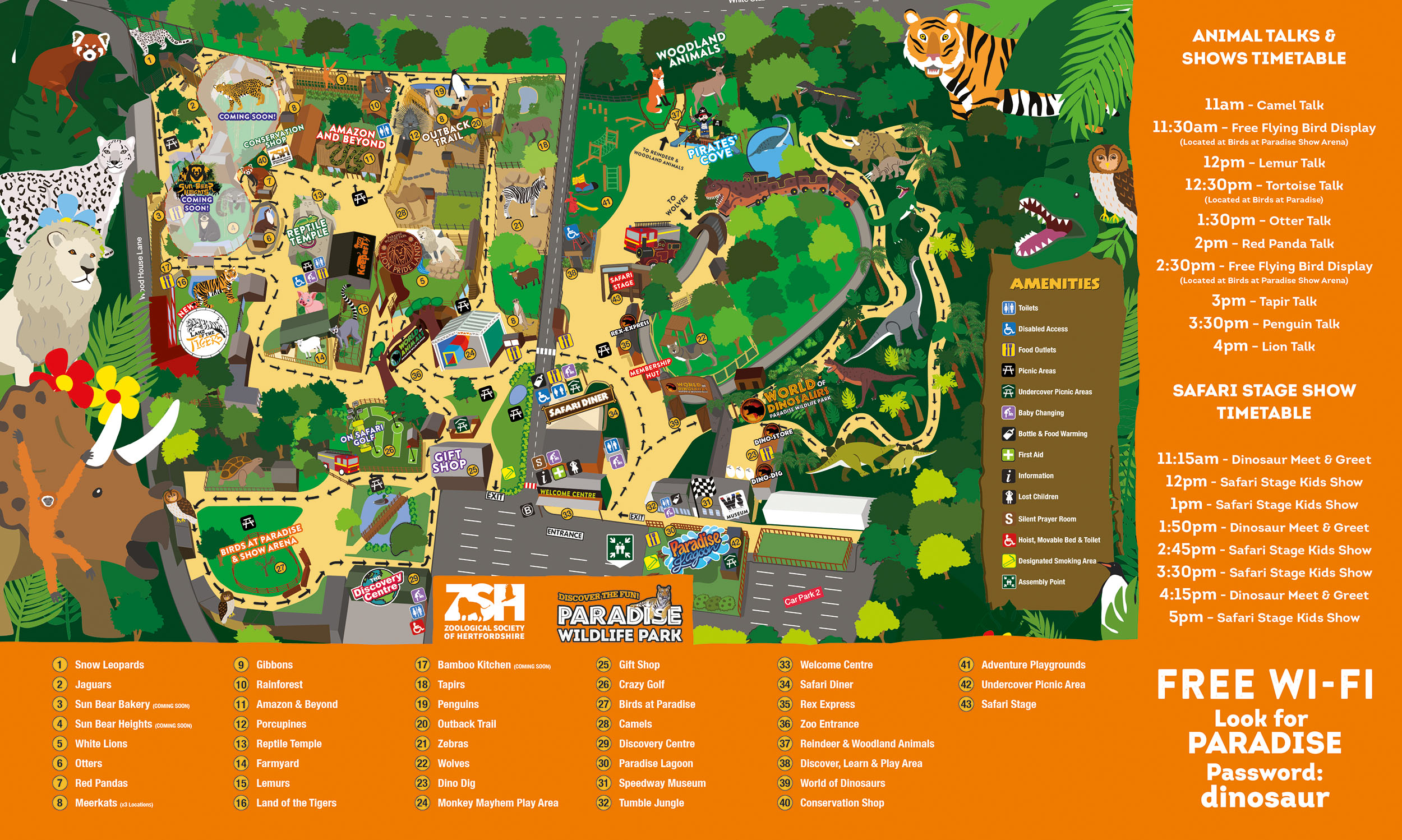 wildlife world zoo aquarium & safari park map